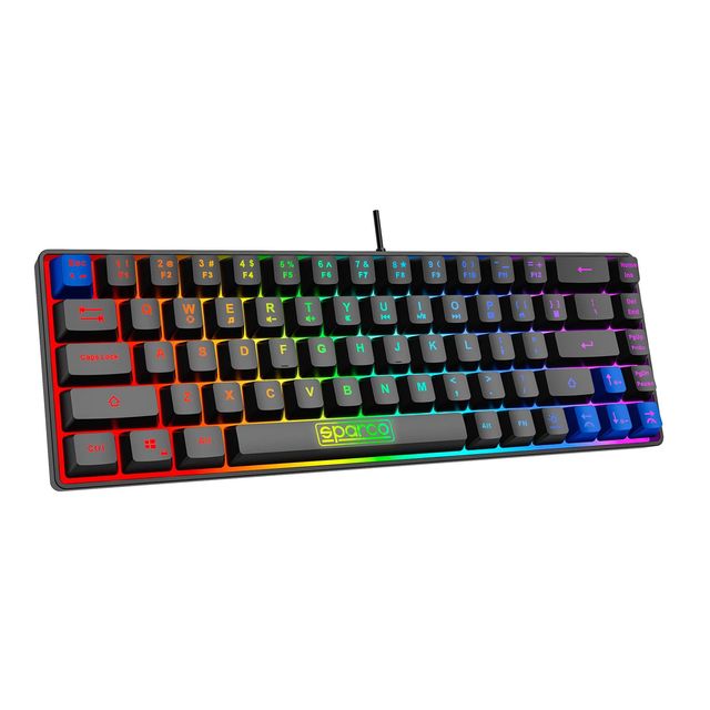 SPARCO GHOST - Tastiera - retroilluminato - QWERTY - USA - nero