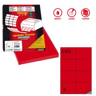 Etichette adesive C/512 - in carta - permanenti - 105 x 74,25 mm - 8 et/fg - 10…