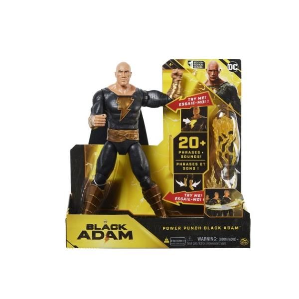 SPIN MASTER DC COMICS PERSONAGGIO DI BLACK ADAM DELUXE 30 CM CON LUCI SUONI E P…
