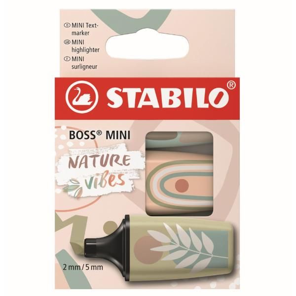 STABILO BOSS MINI NATUREVIBES EVIDENZIATORE PUNTA A SCALPELLO 2/5 mm COLORI ASS…