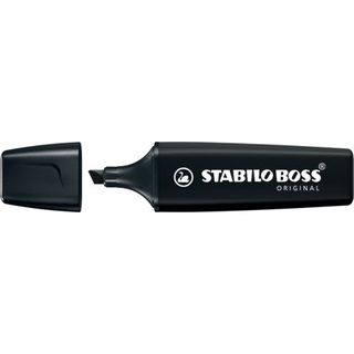 STABILO BOSS ORIGINAL MARCATORE PUNTA A SCALPELLO 2/5 mm NERO CONF 10 Pz.