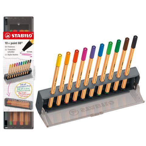 STABILO CLICK SET POINT 88 PENNA PUNTA IN FIBRA TRATTO 0.4 mm COLORI ASSORTITI …