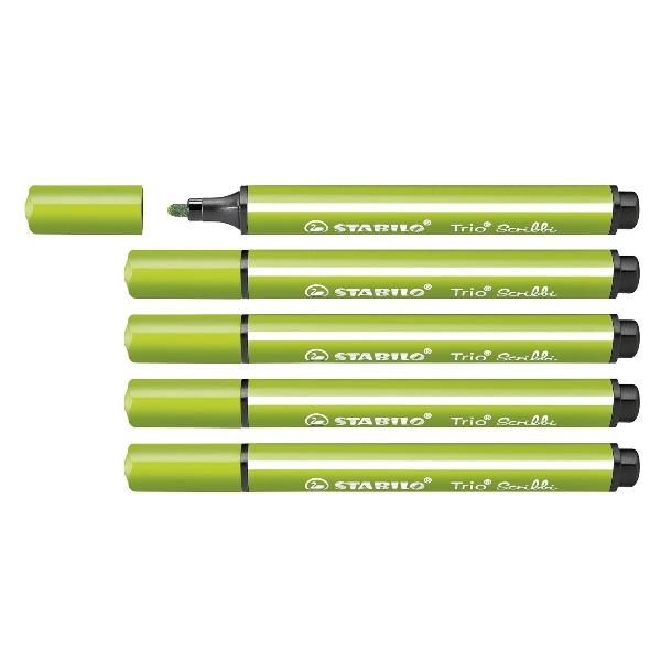 STABILO TRIO SCRIBBI PENNARELLO FUSTO TRIANGOLARE PUNTA AMMORTIZZATA VERDE CHIA…