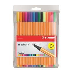 STABILO point 88 - Penna a punta sottile - colori assortiti - 0.4 mm - fine (pa…