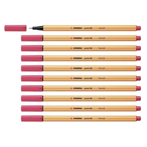 STABILO point 88 - Penna a punta sottile - strawberry red - 0.4 mm - fine