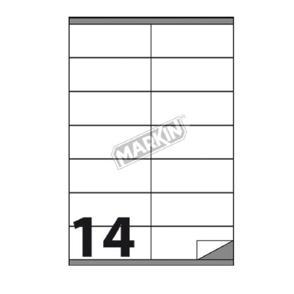 Etichette adesive C/546 - in carta - permanenti - 105 x 40 mm - 14 et/fg - 100 …