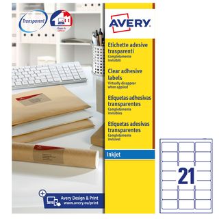 Etichette adesive J8560 - in PE - inkjet - permanenti - 63,5 x 38,1 mm - 21 et/…