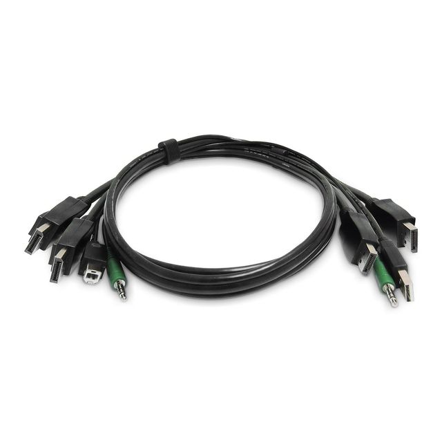 STARTECH CAVO KVM 2 DISPLAYPORT, 2X USB