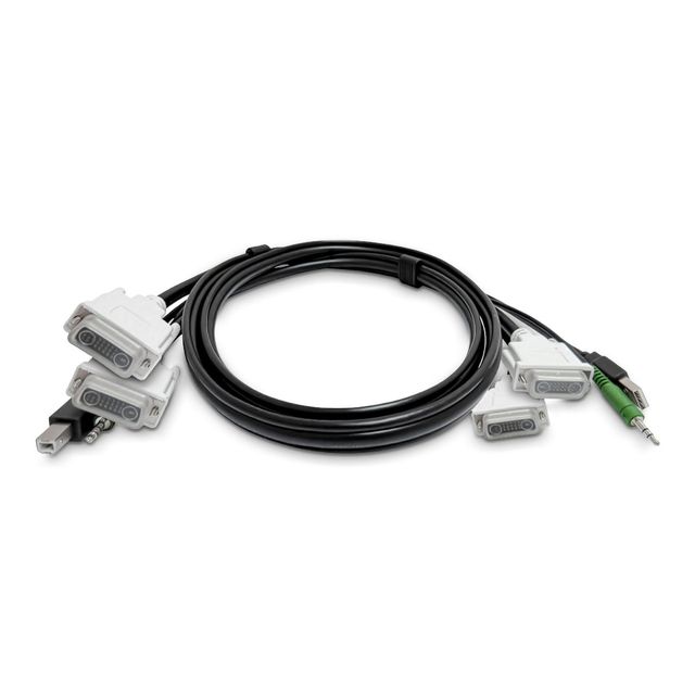 STARTECH CAVO KVM CON 2X DVI, USB 2.0