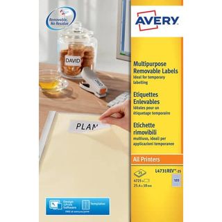 Etichette adesive L4731REV - in carta - angoli arrotondati - rimovibili - 25,4 …