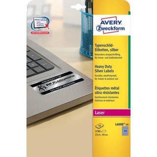 Etichette adesive L6008 - in poliestere - laser - permanenti - 24,5 x 10 mm - 1…