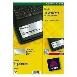Etichette adesive L6012 - in poliestere - laser - permanenti - 96 x 50,8 mm - 1…