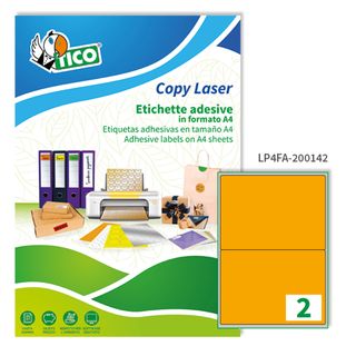 Etichette adesive LP4F - in carta - angoli arrotondati - permanenti - 200 x 142…