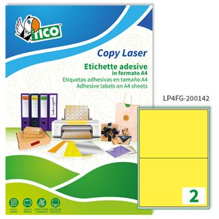 Etichette adesive LP4F - in carta - angoli arrotondati - permanenti - 200 x 142…