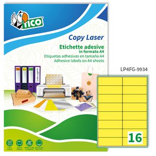 Etichette adesive LP4F - in carta - angoli arrotondati - permanenti - 99,1 x 34…