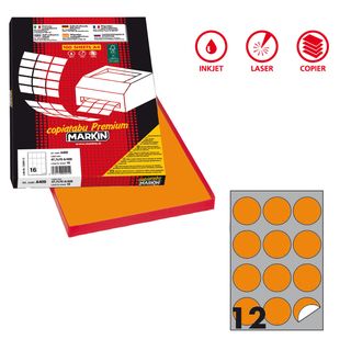 Etichette adesive R/310 - in carta - permanenti - tonde - diametro 60 mm - 12 e…