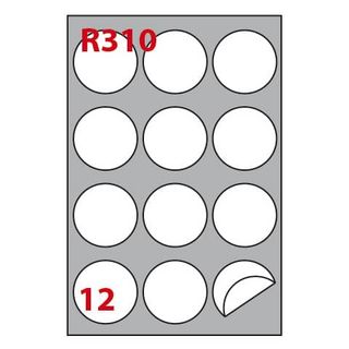 Etichette adesive R/310 - in carta - permanenti - tonde - diametro 60 mm - 12 e…