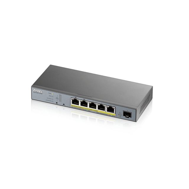 SWITCH GS1350-6HP GIGABIT 6P POE + 1 SFP