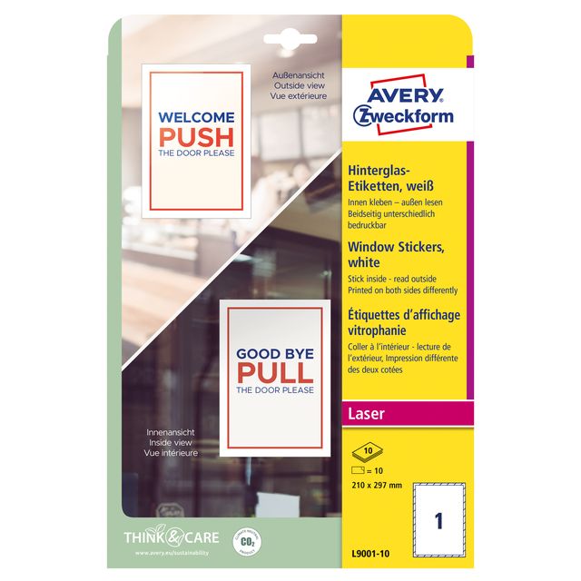 Etichette adesive per finestre - in carta - con pellicola - laser - rimovibili …