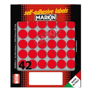 Etichette adesive tonde - in carta - permanenti - diametro 18 mm - 42 et/fg - 1…