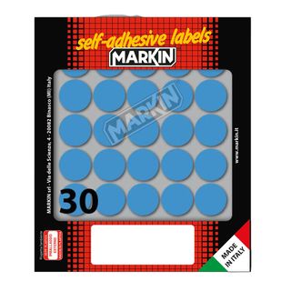 Etichette adesive tonde - in carta - permanenti - diametro 22 mm - 30 et/fg - 1…