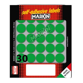 Etichette adesive tonde - in carta - permanenti - diametro 22 mm - 30 et/fg - 1…