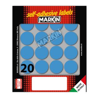 Etichette adesive tonde - in carta - permanenti - diametro 27 mm - 20 et/fg - 1…