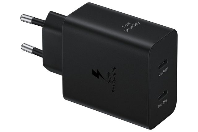Samsung Caricatore Duo 50W EP-T5020XBE USB-C +Cavo1.8m USB-C Black