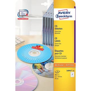 Etichette adesive tonde L6043 - in carta - laser - permanenti - diametro CD 117…