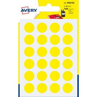 Etichette adesive tonde PSA - in carta - permanenti - diametro 15 mm - 24 et/fg…