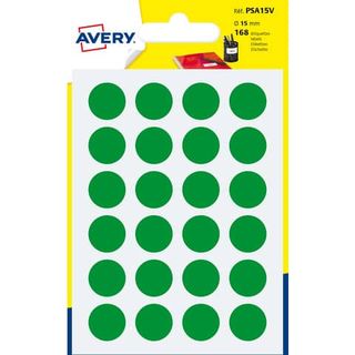 Etichette adesive tonde PSA - in carta - permanenti - diametro 15 mm - 24 et/fg…