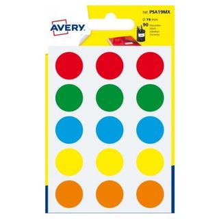 Etichette adesive tonde PSA - in carta - permanenti - diametro 19 mm - 15 et/fg…