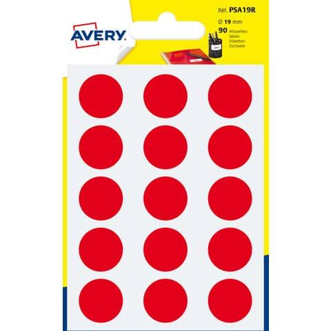 Etichette adesive tonde PSA - in carta - permanenti - diametro 19 mm - 15 et/fg…
