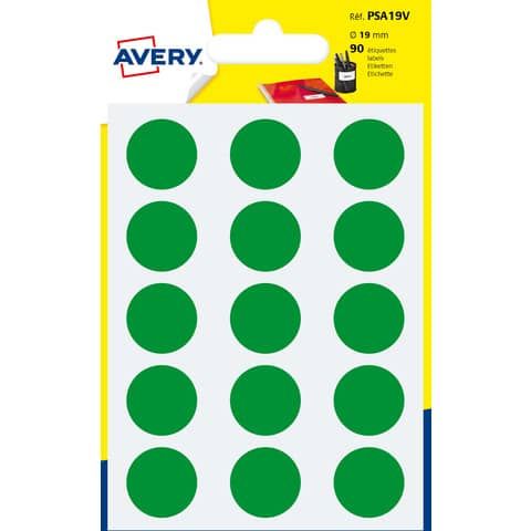 Etichette adesive tonde PSA - in carta - permanenti - diametro 19 mm - 15 et/fg…