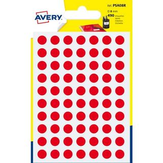 Etichette adesive tonde PSA - in carta - permanenti - diametro 8 mm - 70 et/fg …