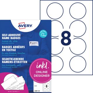 Etichette badge - rimovibili - per stampanti laser - diametro 65 mm - 8 et/fg -…