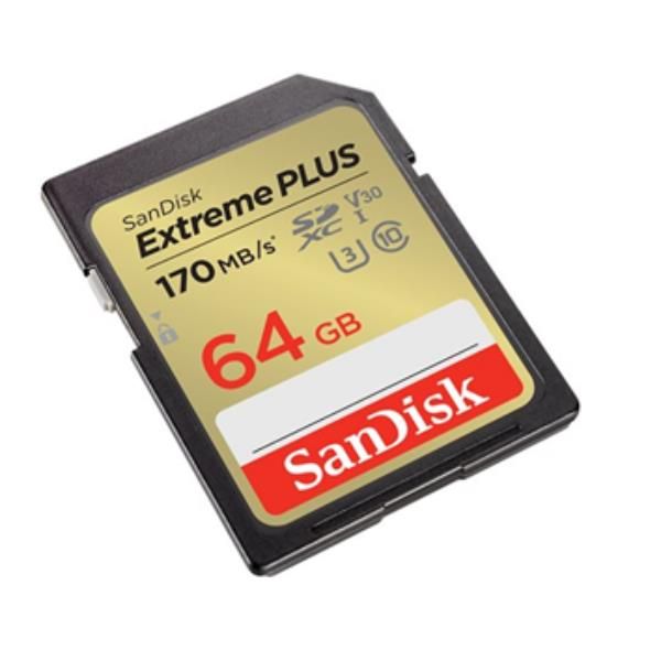SanDisk Extreme PLUS - Scheda di memoria flash - 64 GB - UHS-I U3 / Class10 - U…