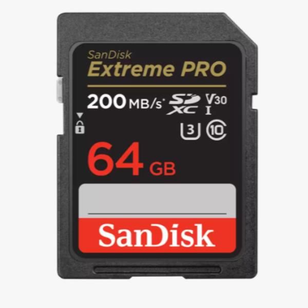 SanDisk Extreme Pro - Scheda di memoria flash - 64 GB - Video Class V30 / UHS-I…