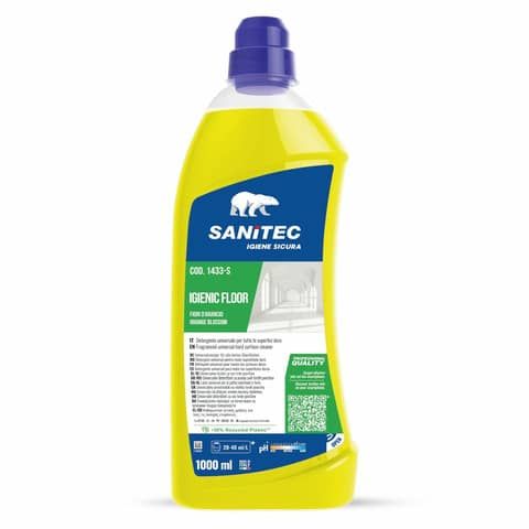 Sanitec IGIENIC FLOOR - Detergente - liquido - flacone - 1 L - bocciolo d'aranc…