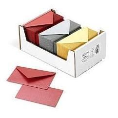 Scatola 150 cartoncini (250gr) + 150 buste (120gr) color rosso, oro, argento - …