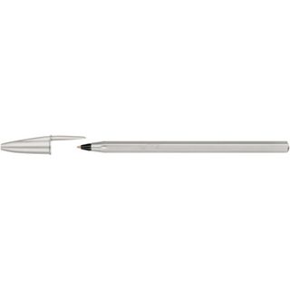 Scatola 20 penna sfera Cristal GlacE' fusto argento 1.0mm BICÂ®