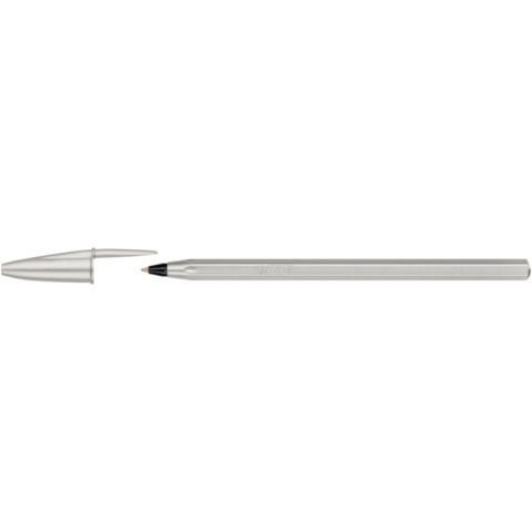 Scatola 20 penna sfera Cristal GlacE' fusto argento 1.0mm BICÂ®