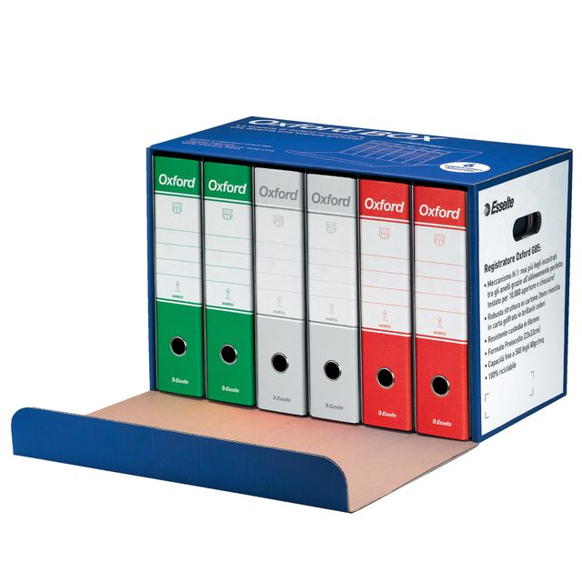 Scatola registratori Oxford box Italia G85 - dorso - 8 cm - protocollo 23 x 33 …