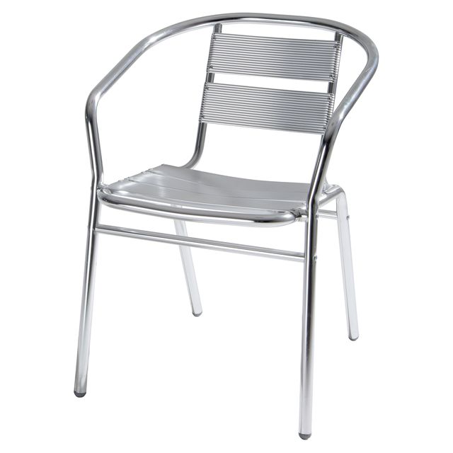 Sedia attesa in alluminio 54x59x74cm Verdelook