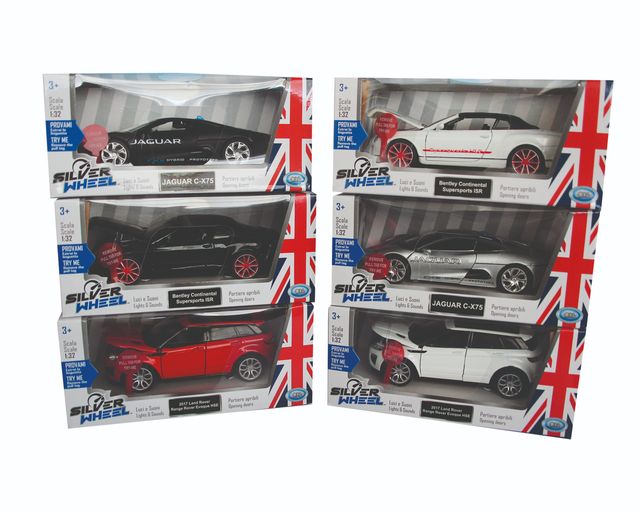 Silver Wheel - Auto inglesi a Licenza Scala 1:28/1:32, luci, suoni, retrocarica…