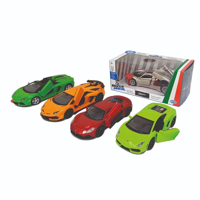 Silver Wheel - Auto italiane a licenza sc. 1:28 /1:32, luci, suoni, a retrocari…