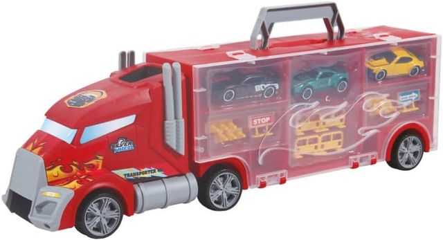 Silver Wheel - Transporter 40 camion porta auto con 3 auto in die cast, a ruote…