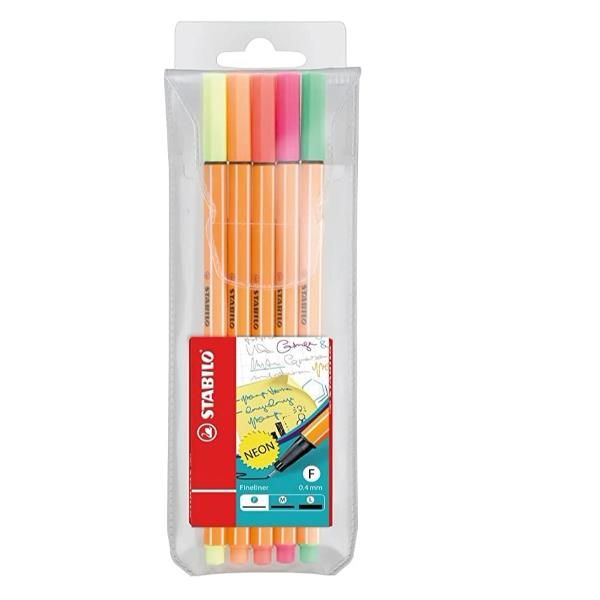 Stabilo Astuccio 5 Point 88 fluo
