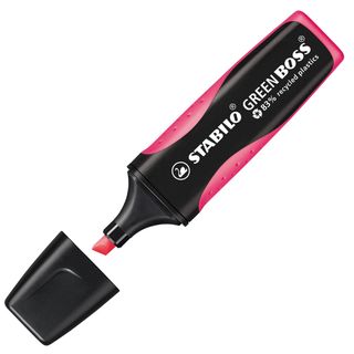Evidenziatore Green Boss - punta a scalpello - tratto 2 - 5 mm - rosa 56 - 83% …