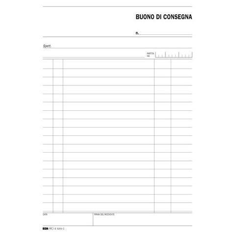 Staples - Modulo di consegna - 50 fogli - 230 x 150 mm - duplicato - senza carb…